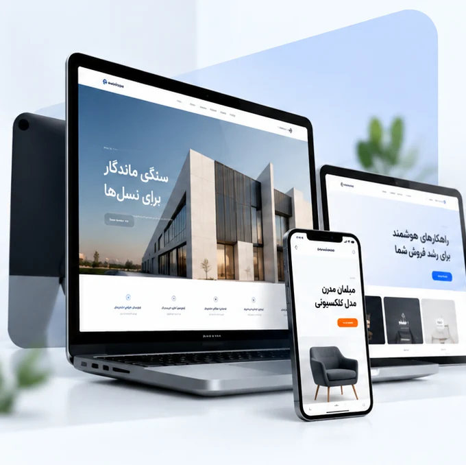 طراحی سایت روی لپ‌تاپ، تبلت و موبایل